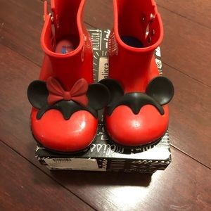 Mini Melissa rain boots kids size 8